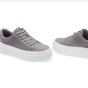 JSlides Aroma Platform Sneakers, Lt Grey Nubuck
